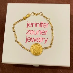 Gold Jennifer zeuner Virgo coin bracelet